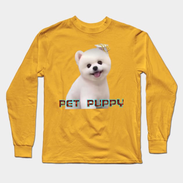 pet puppy art work. Long Sleeve T-Shirt by Dilhani